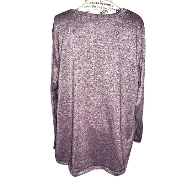 Faded Glory Size 3X (22-24W) V-Neck Long Sleeve Round Hem Pullover - Picture 5 of 13
